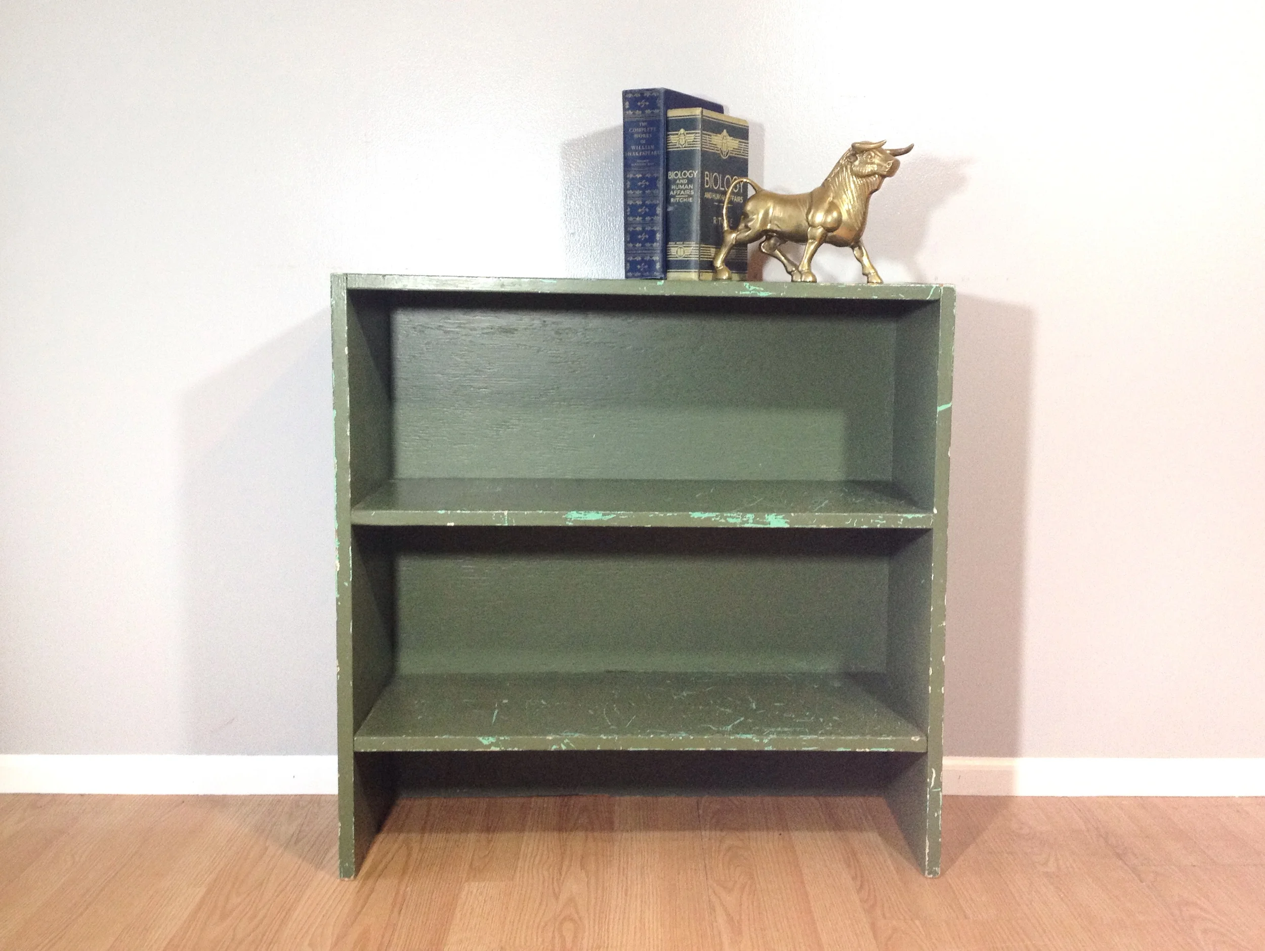 vintage primitive bookcase.