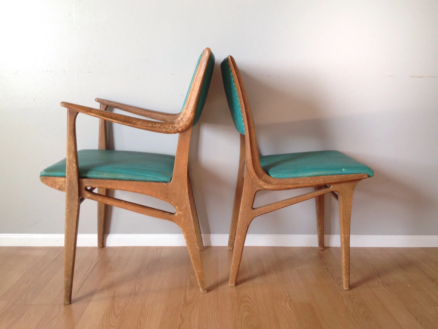set of 5 vintage Drexel Profile dining chairs.