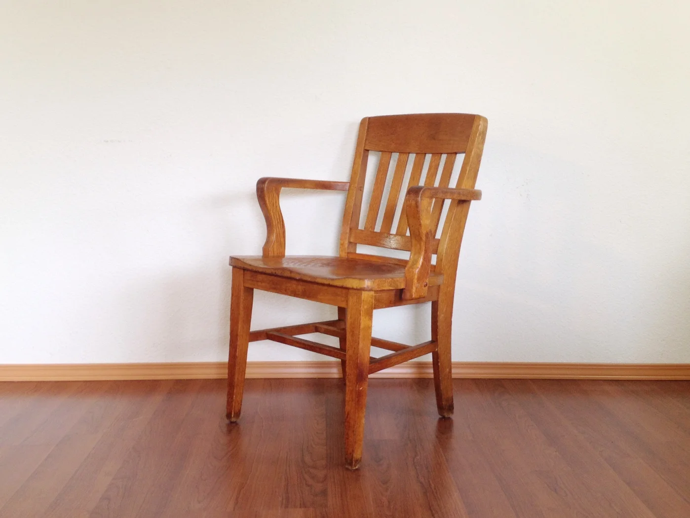 classic vintage oak office chair.