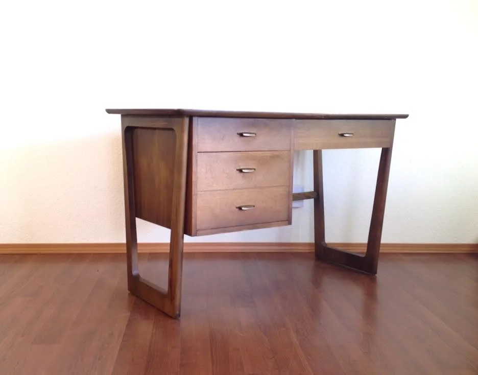 vintage mid century modern desk.