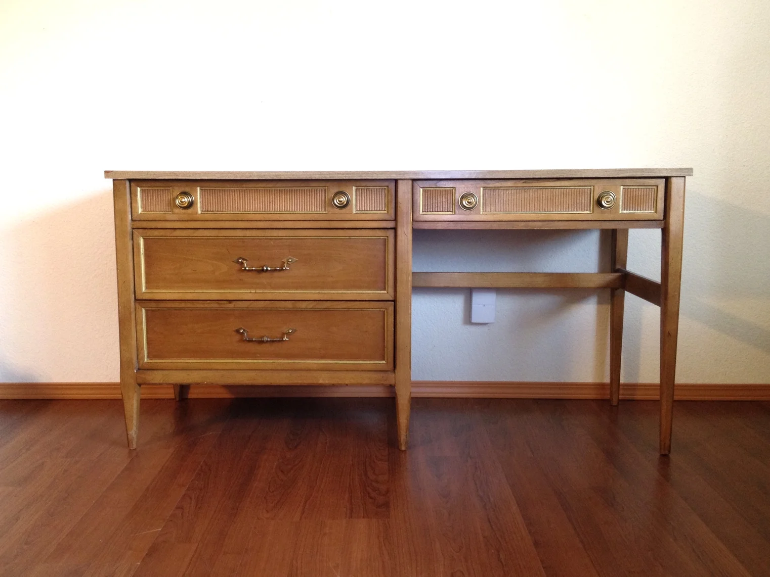 vintage mid century desk by American of Martinsville.