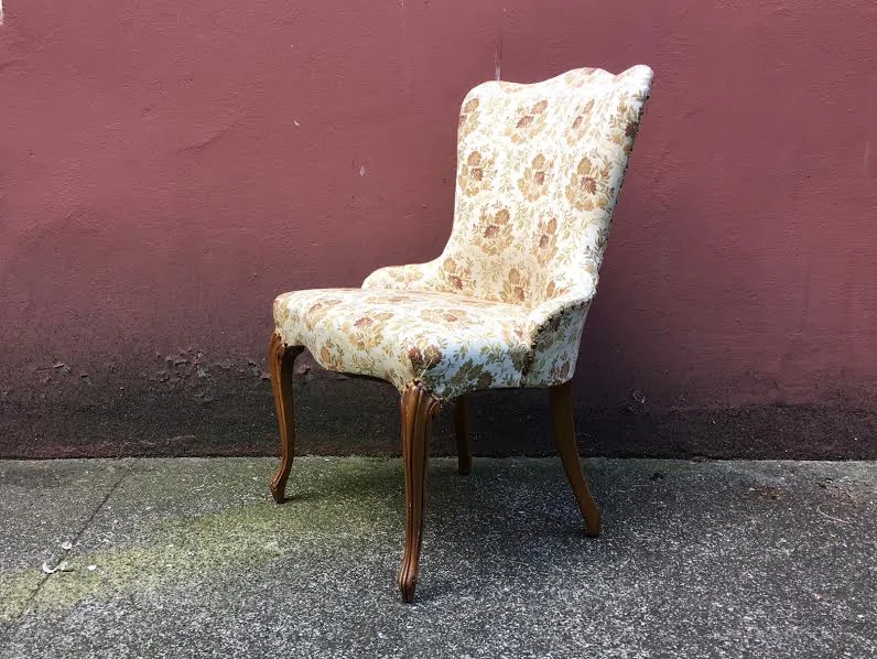 vintage fancy floral chair.