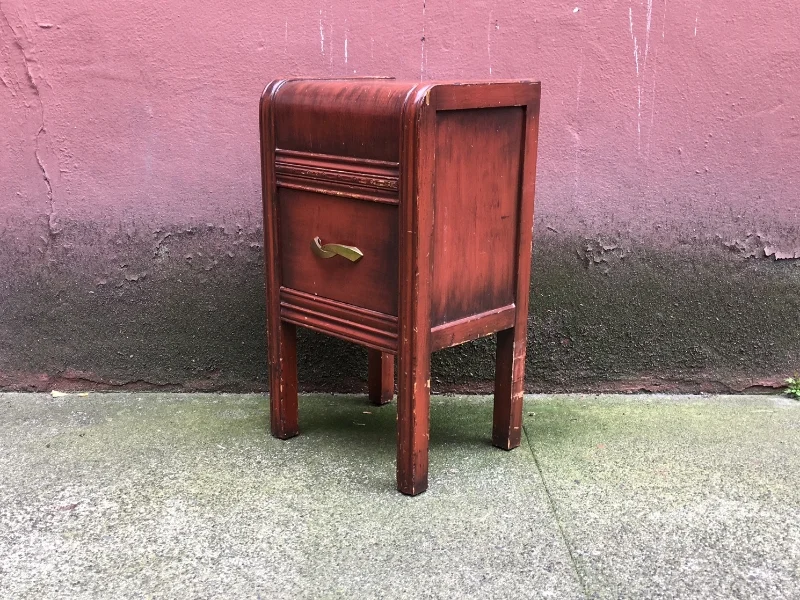 vintage art deco waterfall nightstand.