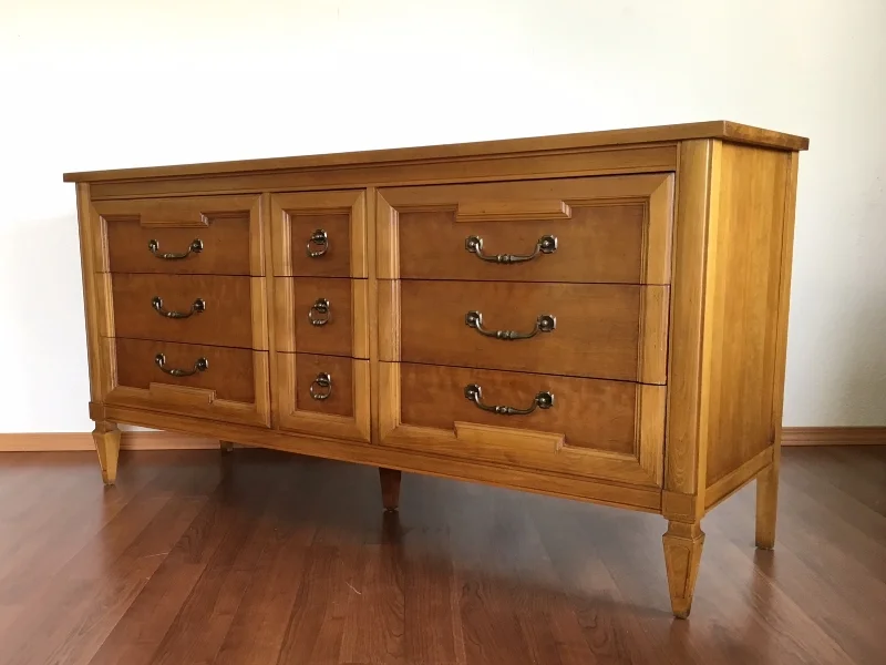 vintage mid century 9 drawer lowboy by Thomasville.