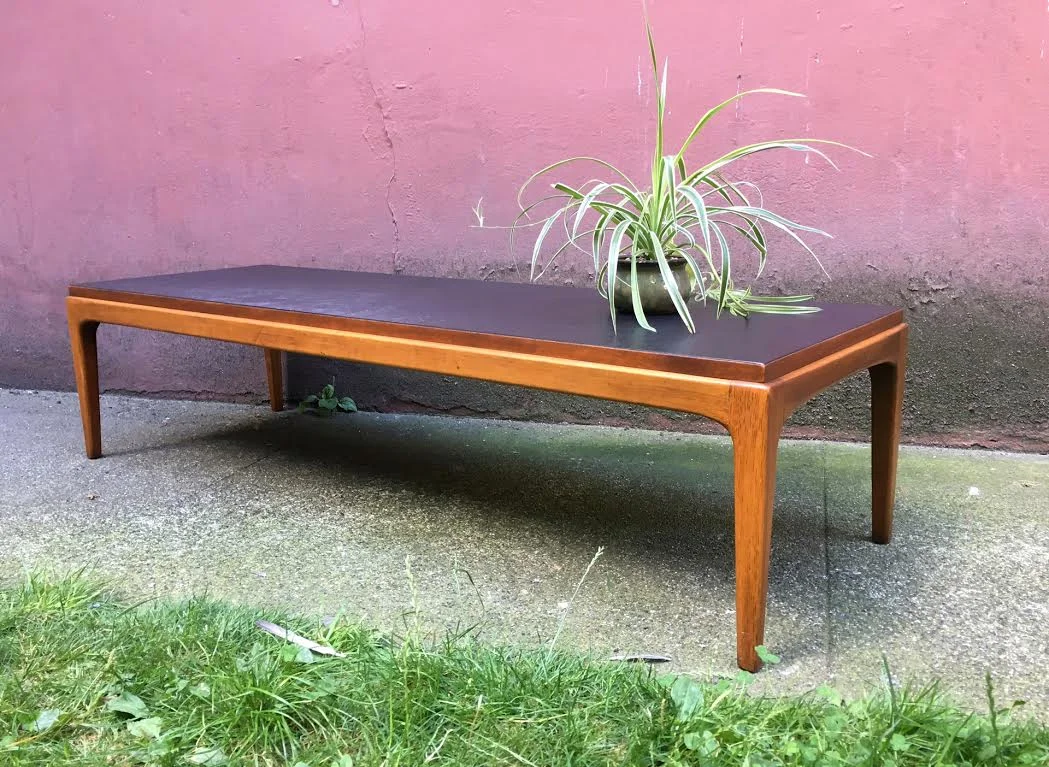 vintage mid century modern coffee table by Lane.