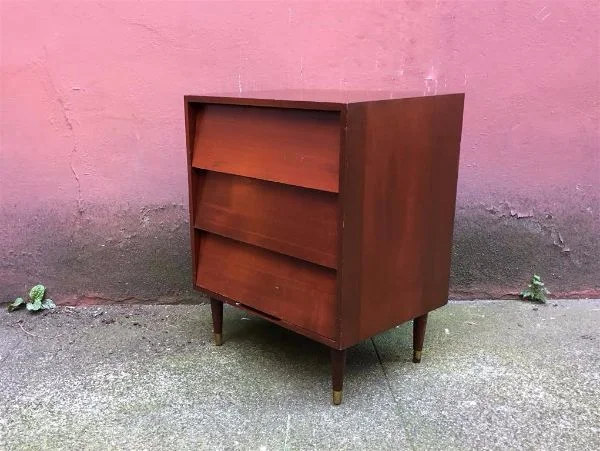 vintage mid century modern 3-drawer chest.
