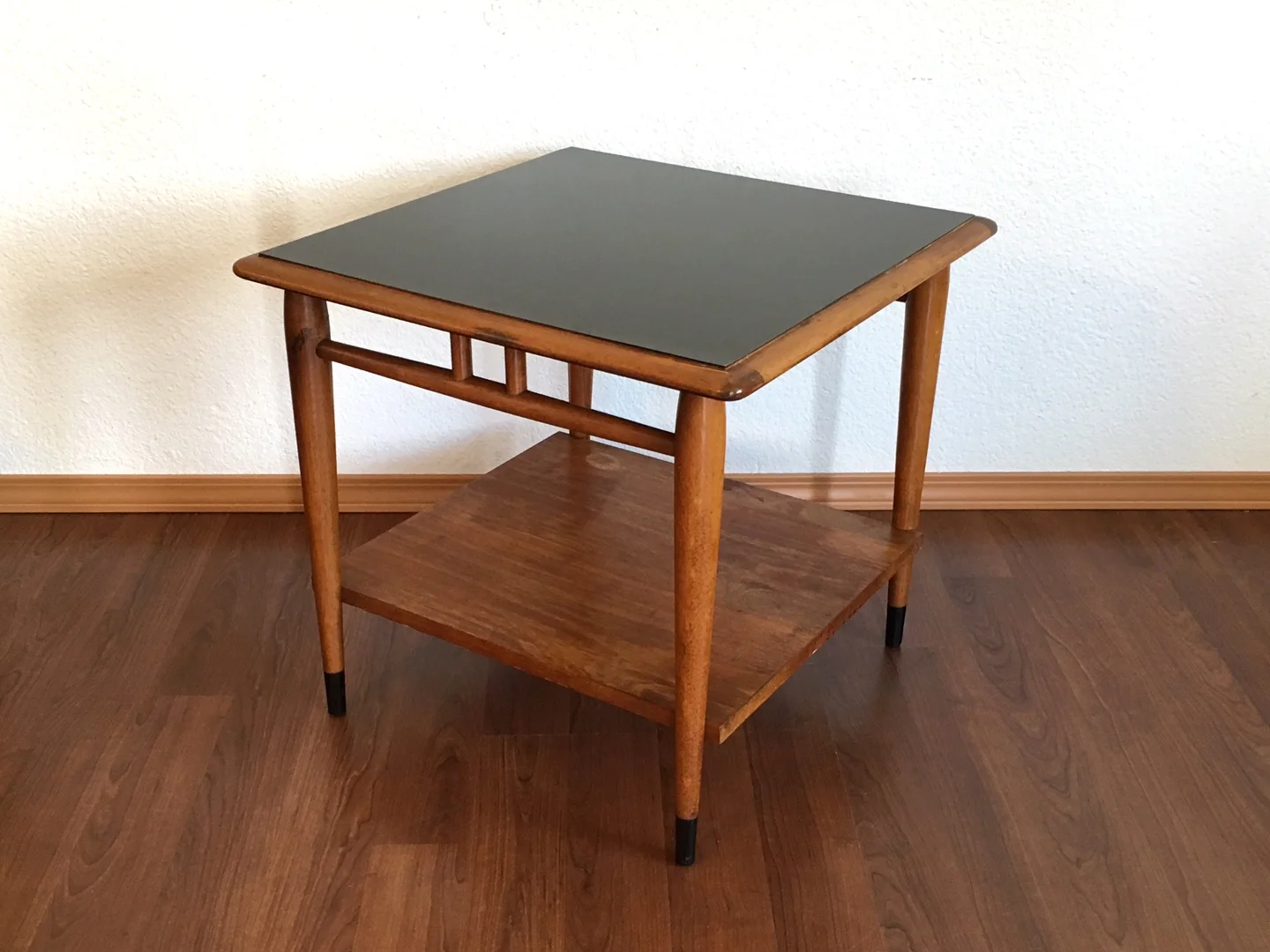 vintage mid century modern square side table.
