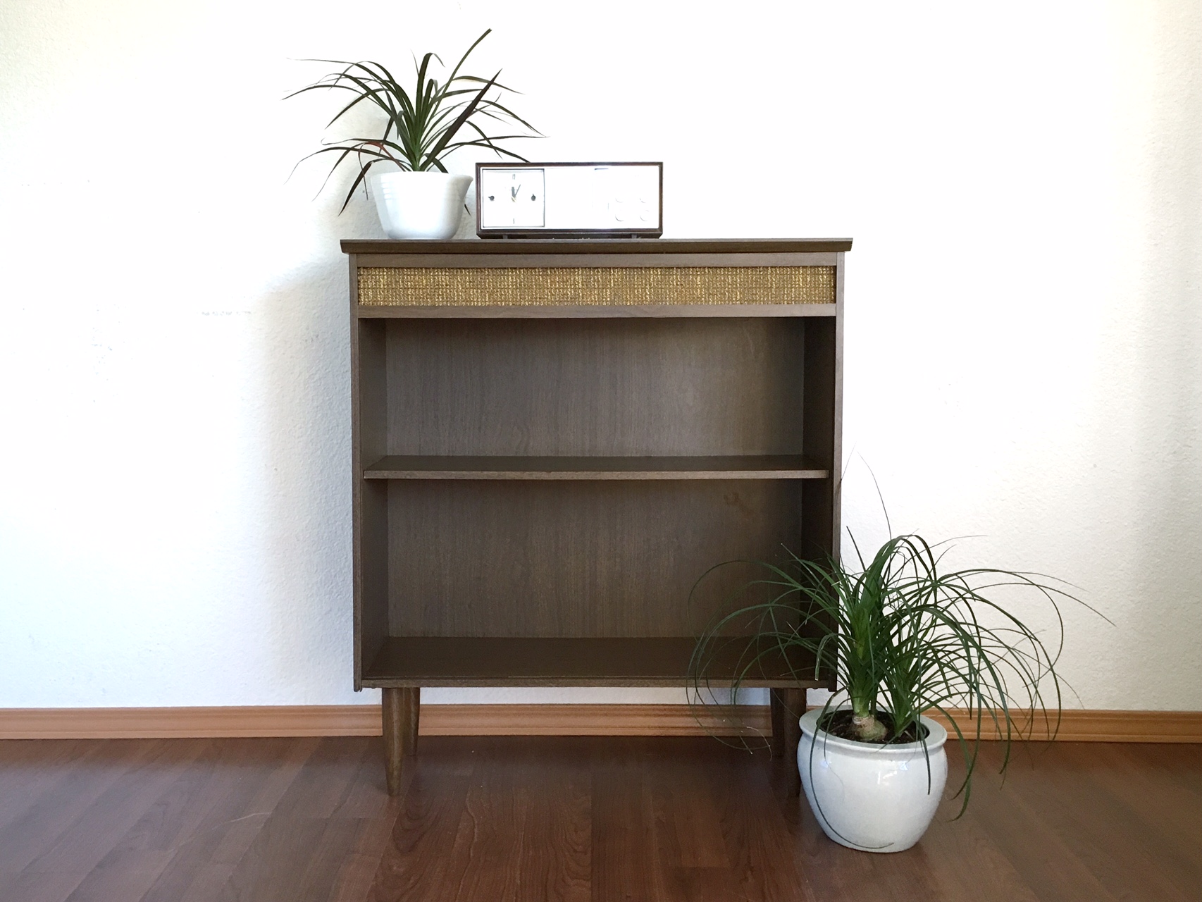 vintage mid century modern bookcase.