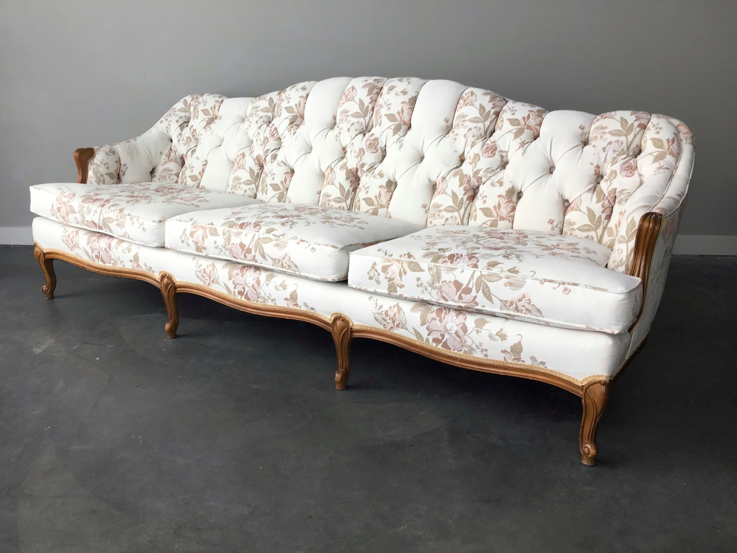 vintage white with pink floral — ReRunRoom Vintage