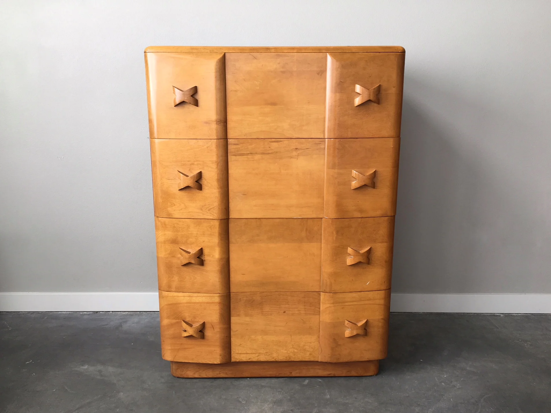 vintage mid century modern Heywood Wakefield Rio highboy dresser +  nightstand.  ReRunRoom | Vintage Furniture + Home Decor