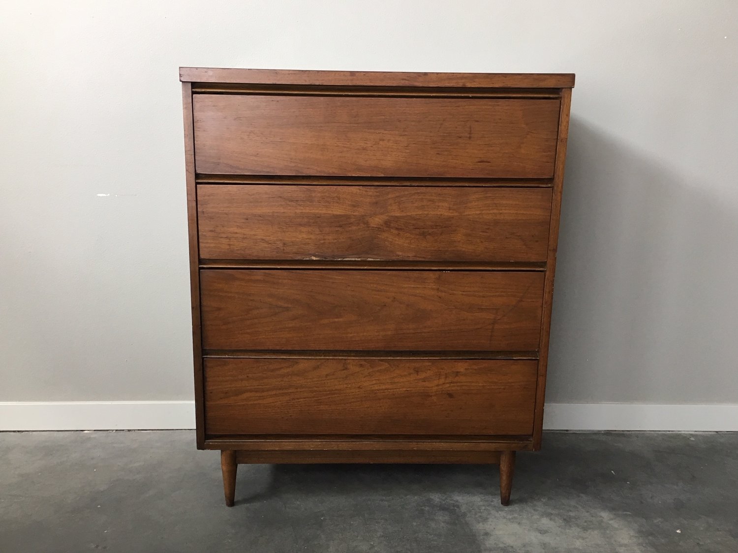 Vintage Mid Century Modern Highboy Dresser Fixer Upper