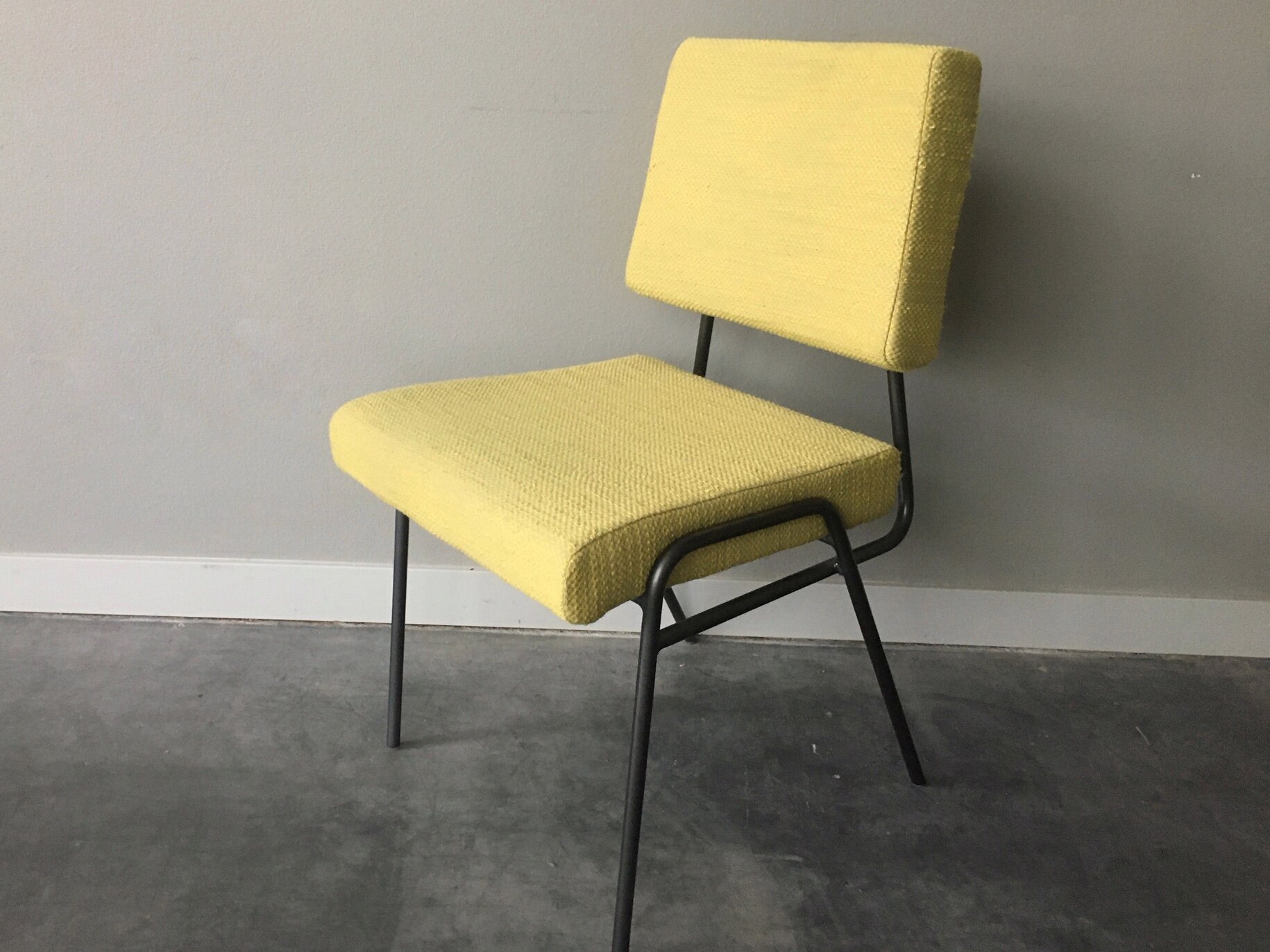 West Elm retro style wire frame chair.