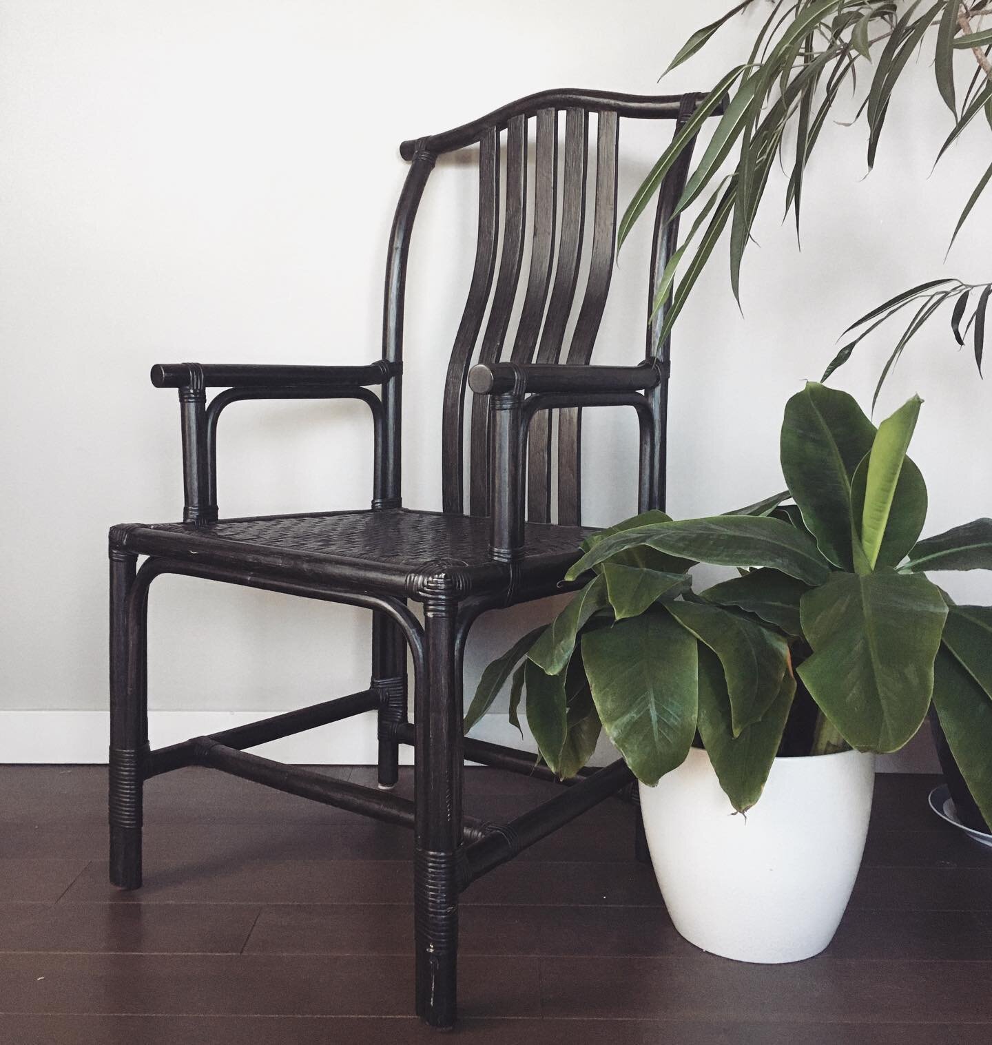 Set of 6 vintage high back ebonized rattan dining chairs. 2 with arms, 4 armless. 🖤🖤🖤

✨Shop link in bio⁠⠀
⁠⠀
✨Viewing appointments available 7 days a week⁠⠀
⁠⠀
✨DM with questions or to schedule a viewing👀⁠⠀
.⁠⠀⁠⠀
.⁠⠀⁠⠀
.⁠⠀⁠⠀
#rerunroom #furnitur