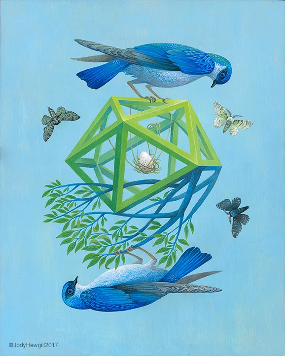 The final painting: acrylic on birch panel 16" x 20"