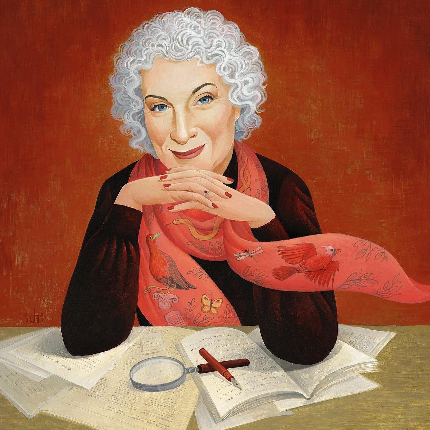 I&rsquo;m honoured that my portrait of @therealmargaretatwood was selected for the American Illustration 41 book. Thank you to the ai41 judges 🙏 😊 I&rsquo;m really going to miss seeing everyone and the amazing work ⭐️ at the book launch &amp; party