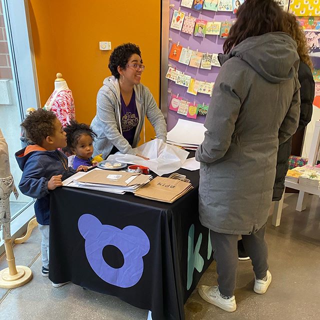 We had a great time at @kidochicago yesterday! And we&rsquo;re back again today from noon until 4p 🎁 💜 💛