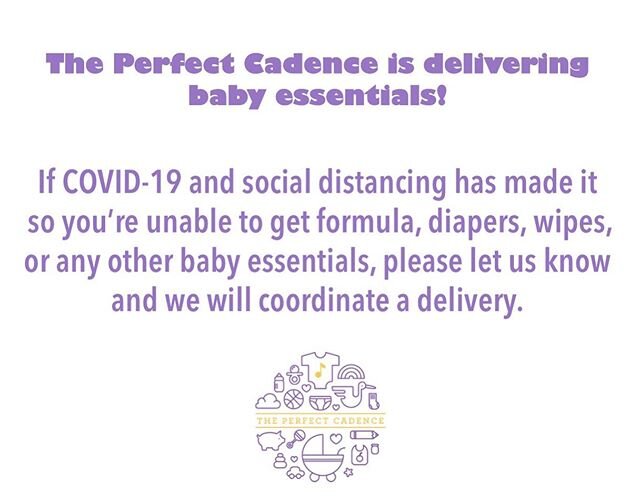 💜 WE&rsquo;RE HERE 💜 We know that in the upcoming weeks, it may be difficult (or in some cases impossible) to get the essentials you need for your baby. If you find yourself in need, please let us know and we&rsquo;ll coordinate a time to get you t