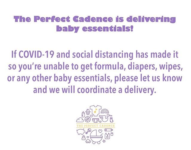 💜 WE&rsquo;RE HERE 💜 We know that in the upcoming weeks, it may be difficult (or in some cases impossible) to get the essentials you need for your baby. If you find yourself in need, please let us know and we&rsquo;ll coordinate a time to get you t