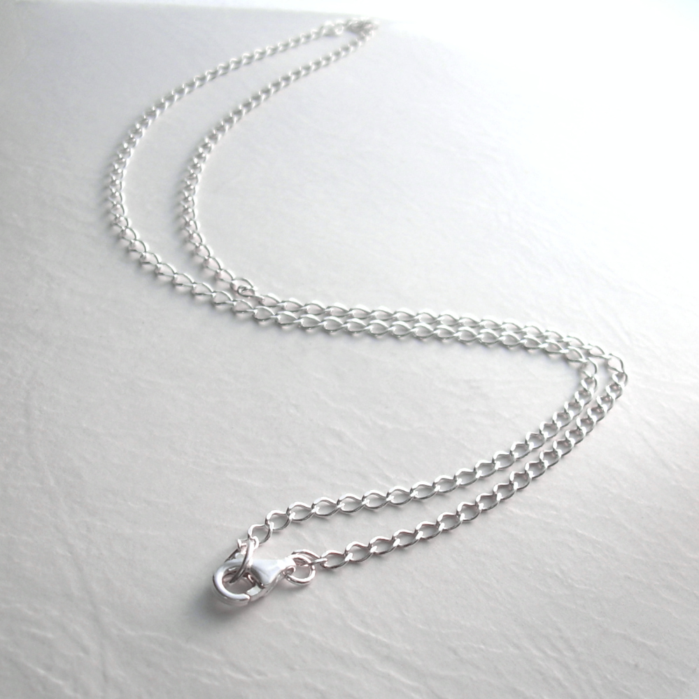 Sterling Silver Curb Chain Necklace, Men's .925 Jewelry Chain — CindyLouWho2