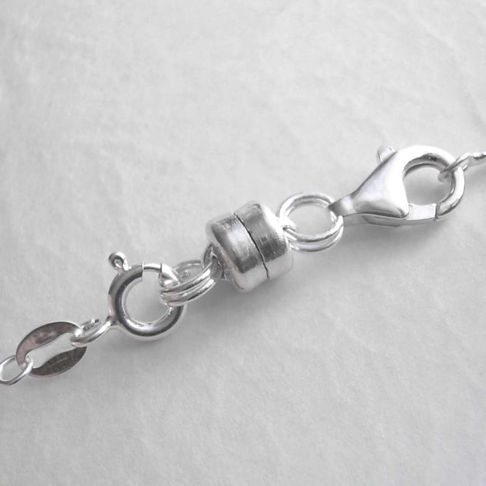 Magnetic Necklace Extender - Set of 2-Silver 