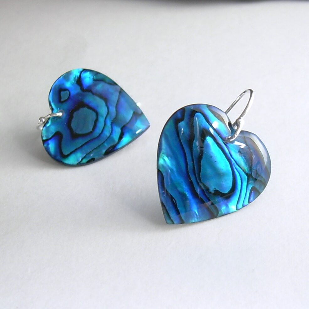 Blue abalone earrings