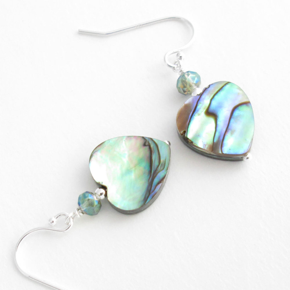 Green Shell Heart Earrings Sparkling Crystals Romantic Beach Jewelry Cindylouwho2 Green Shell Heart Earrings Sparkling Crystals Romantic Beach Jewelry Cindylouwho2