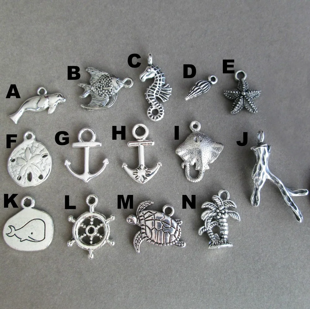 Charm Add-Ons: Sea Beach-Themed Pendant Charms —
