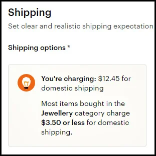 Most Canadian jewellery shops keep their items under 2 cm thick so they can ship for $1.80 CAD, but items just a hair thicker can cost over 10 times as much to mail. This message is laughable.