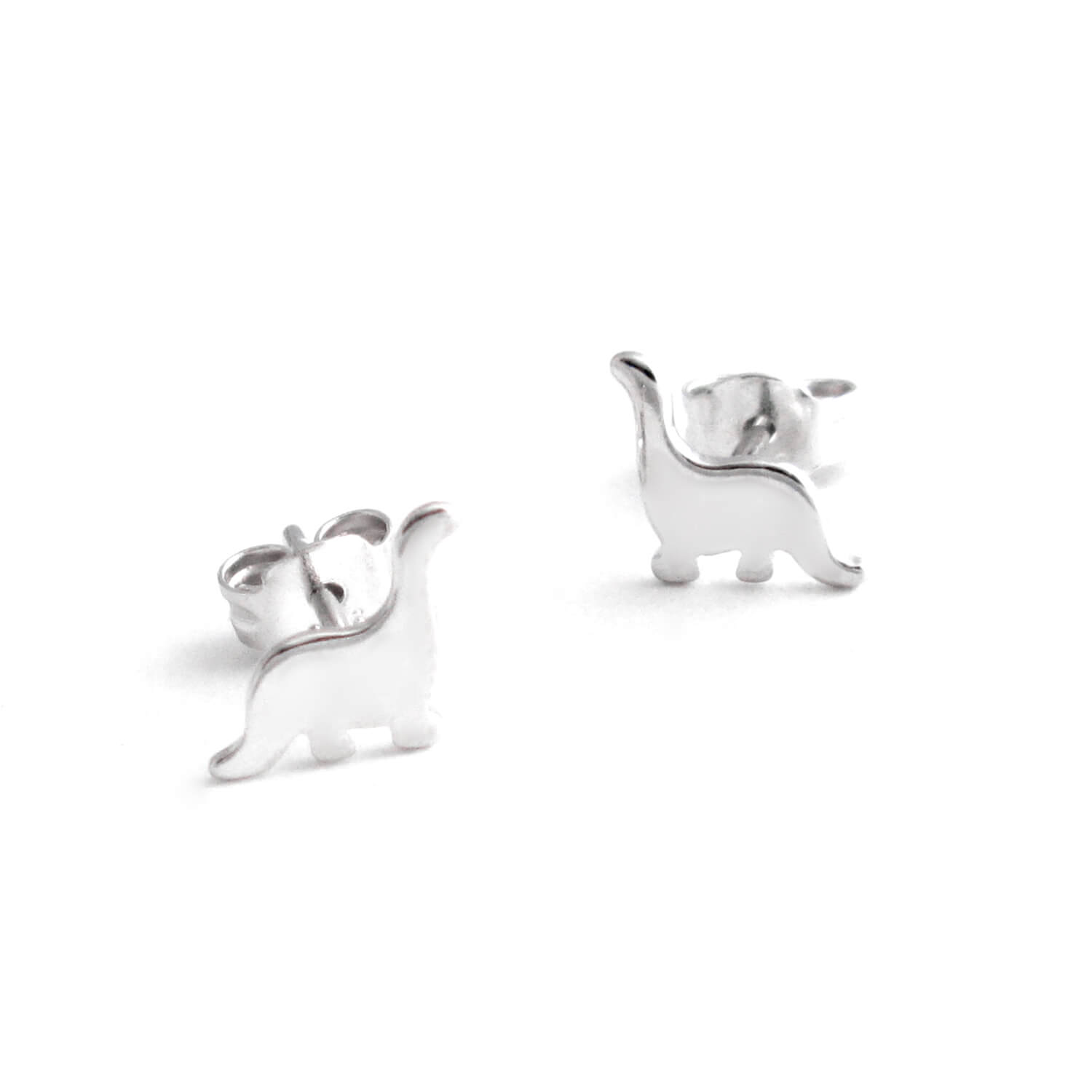 Sterling Silver Mini Dinosaur Earrings