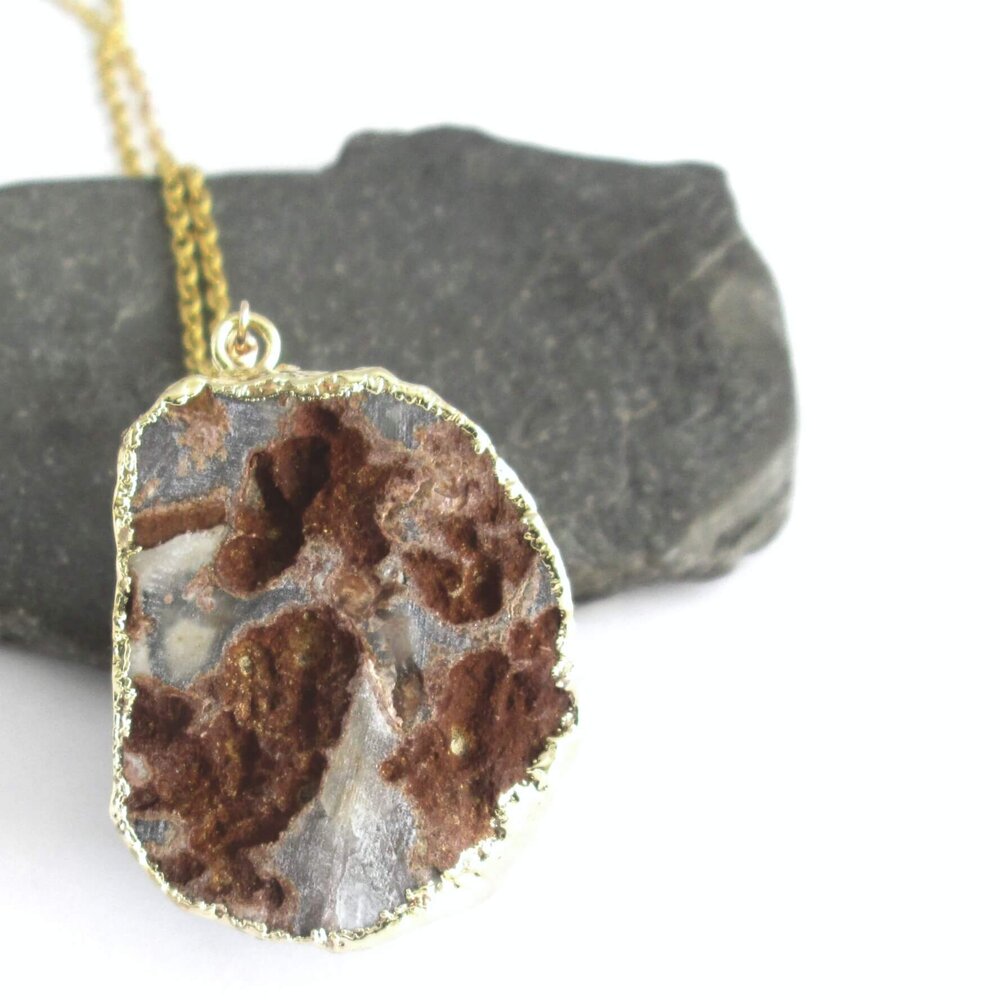 Raw Rock Crystal Point Pendant Natural Beautiful Crystal Gold Electroplated Pendant PC-0382