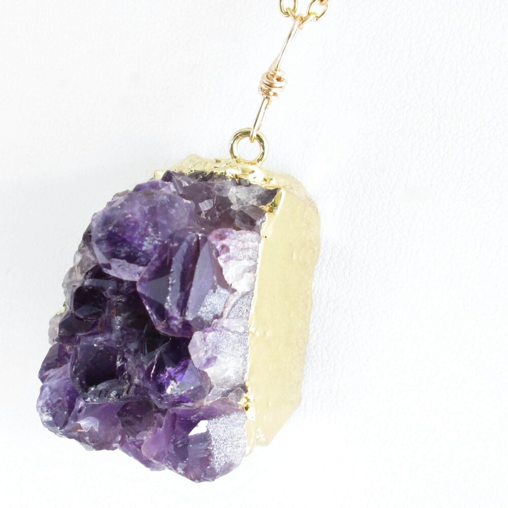 Raw Rock Crystal Point Pendant Natural Beautiful Crystal Gold Electroplated Pendant PC-0382