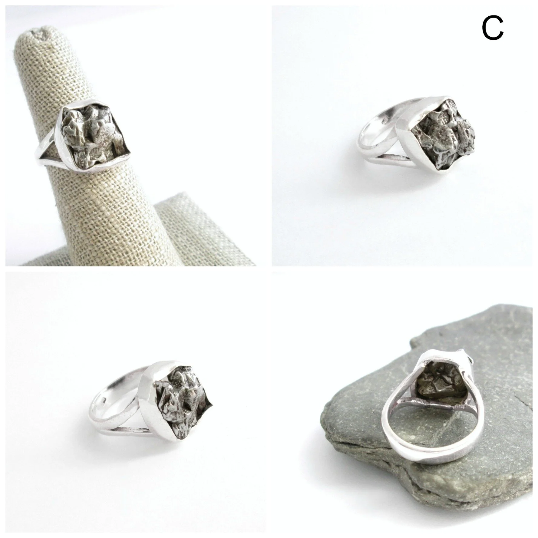 Real Meteorite Rings, Campo Del Cielo, Metallic Chunks — CindyLouWho2