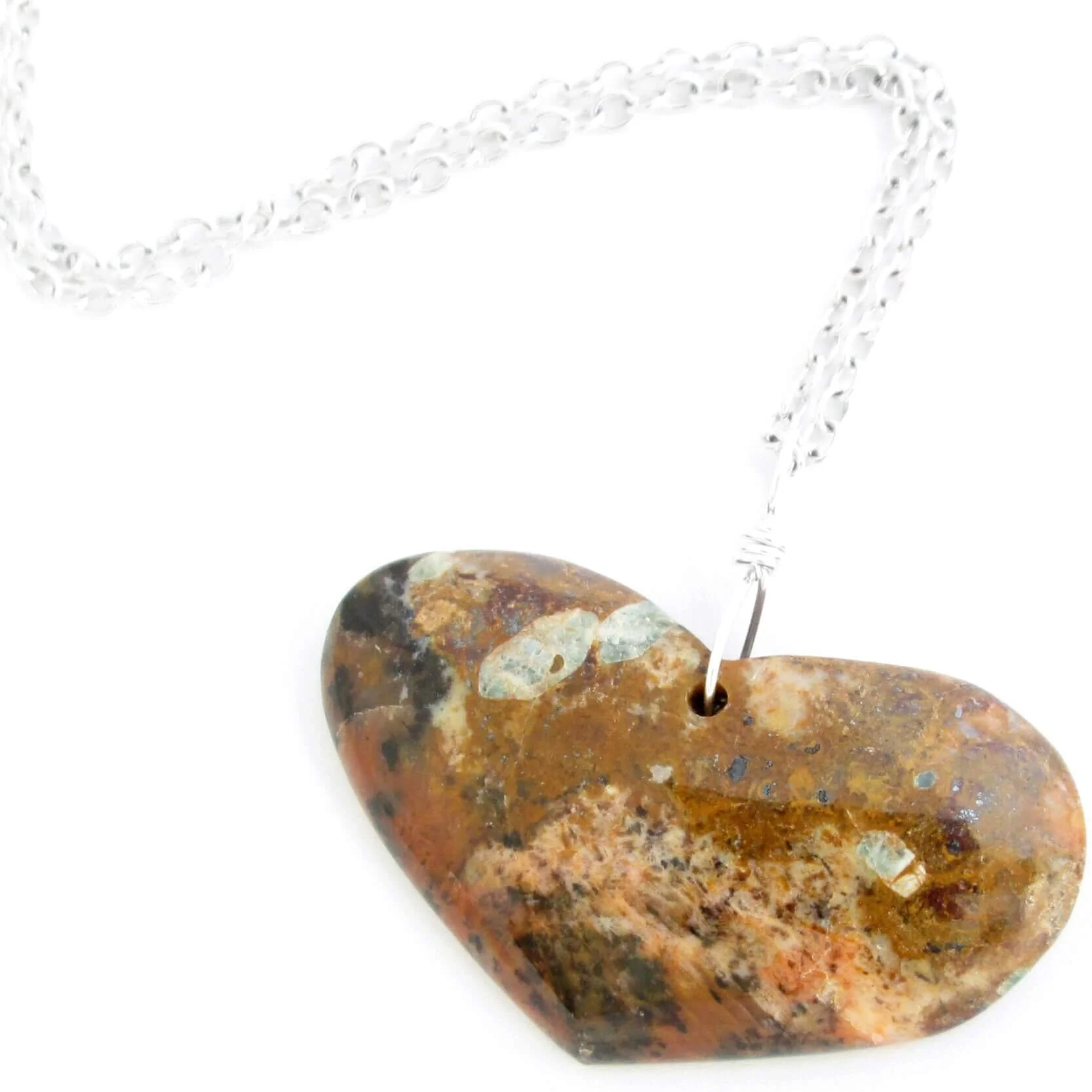 Heart Shaped Fossil Pendant, Petrified Palm Wood Jewelry — CindyLouWho2