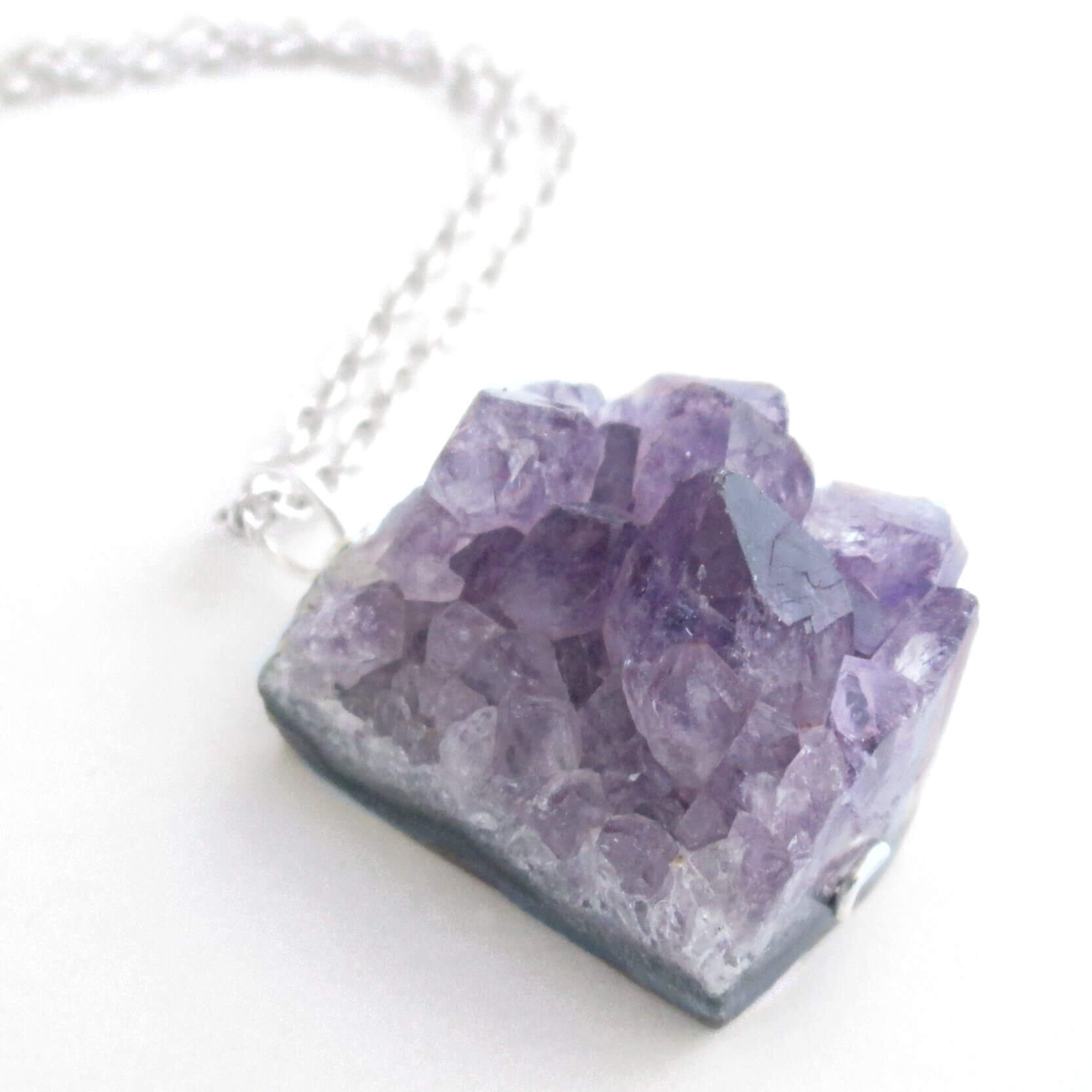 Amethyst Druzy Pendant,Amethyst Pendant,Amethyst Jewelry,Gemstone Healing Pendant,Hippy Pendant,Silver Pendant,Boho Pendant,Amethyst