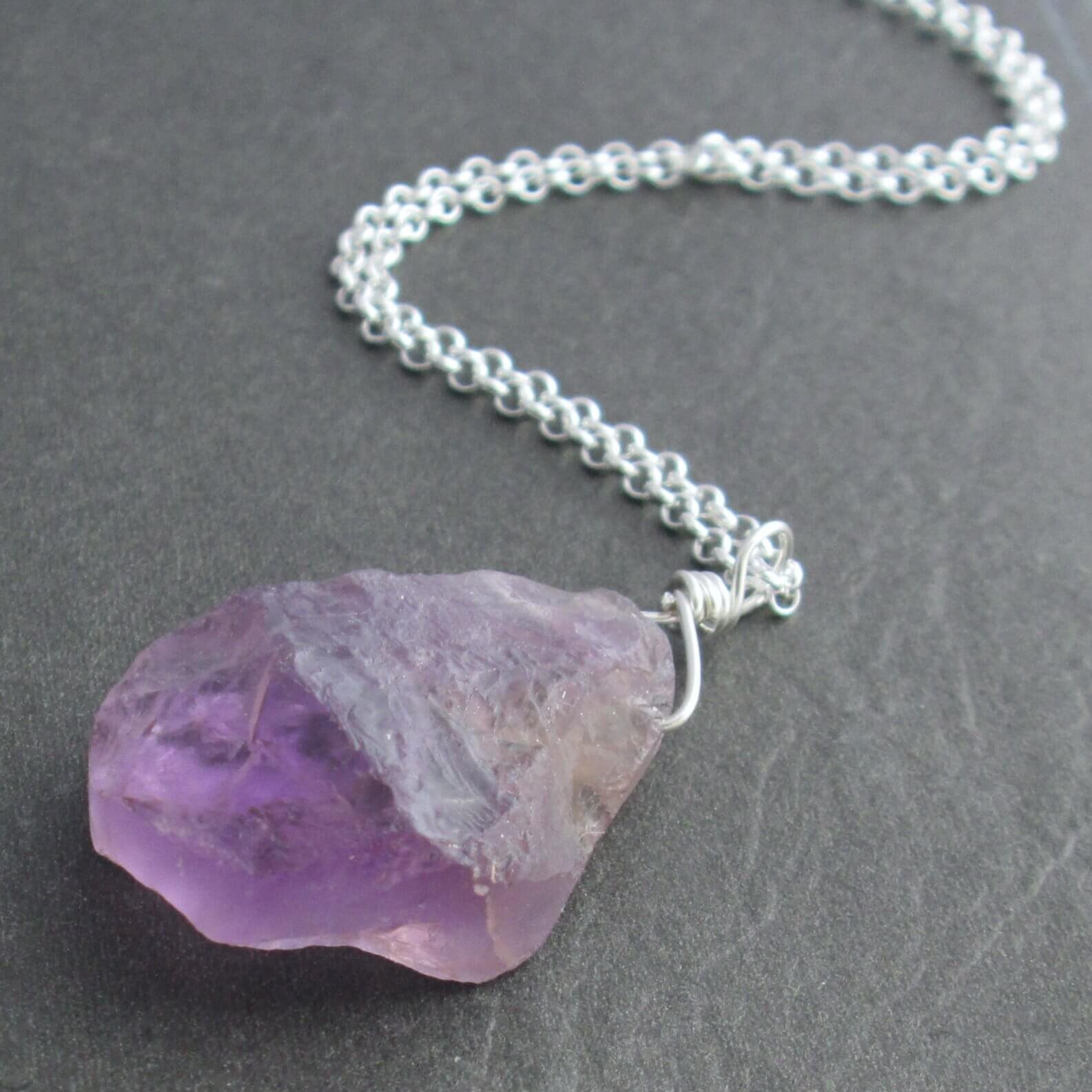 Ametrine Quartz Pendant Woman Pendant Necklace Wire Wrapped Pendant Sterling Silver Plated Gemstone Pendant Gift For Her Jewellery