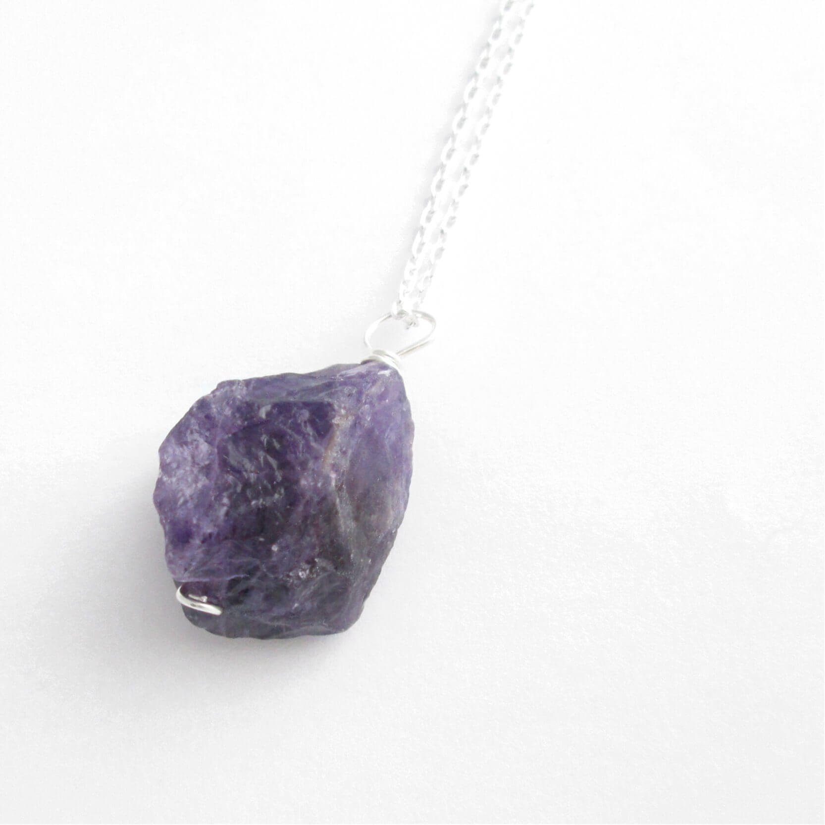 Natural Amethyst Jewelry: Raw Crystal 