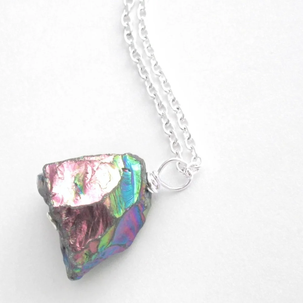Rainbow Crystal Pendant, Chunky Quartz — CindyLouWho2
