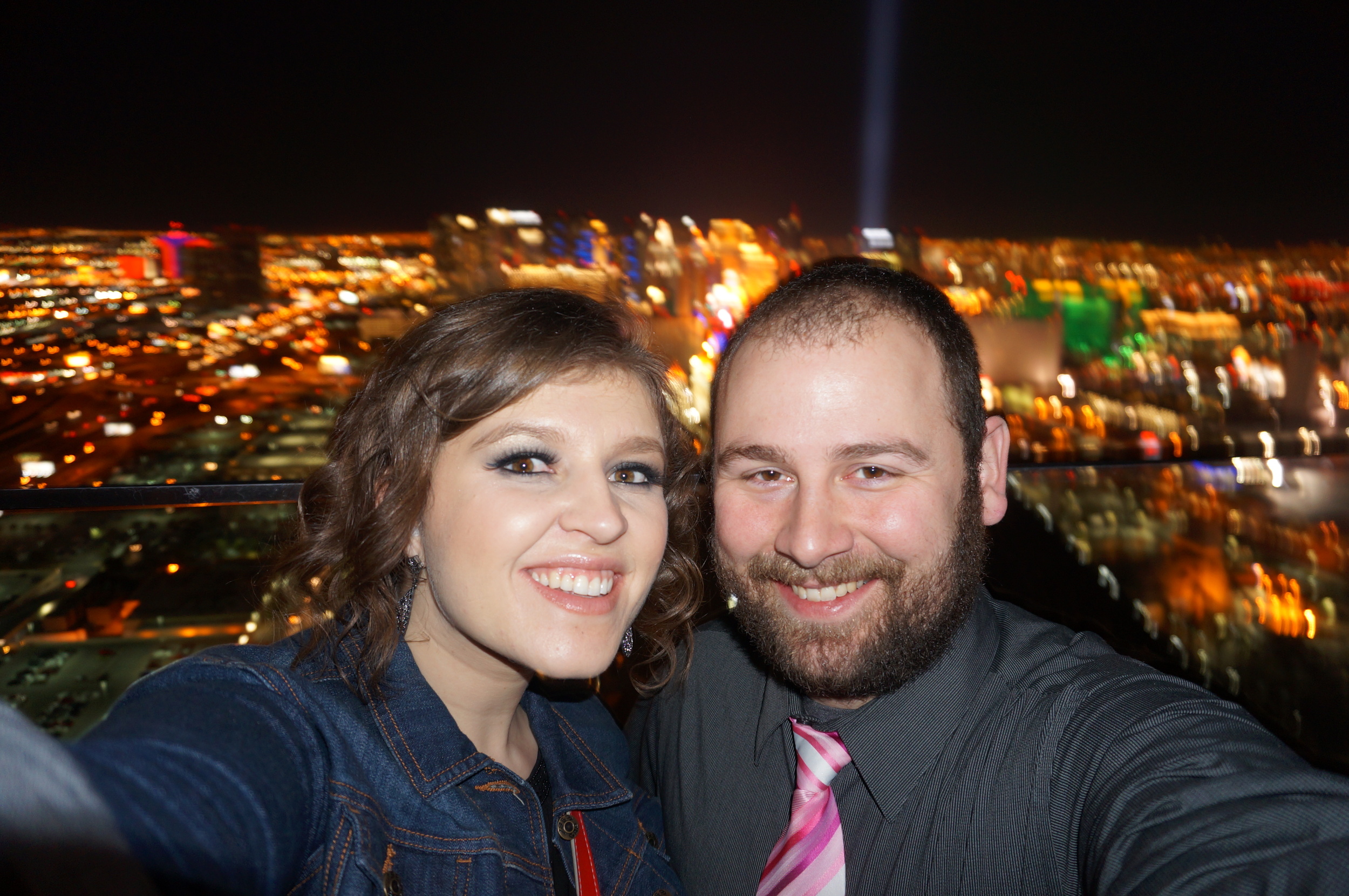 A selfie with a view: an amazing rooftop bar in Vegas with my Love.