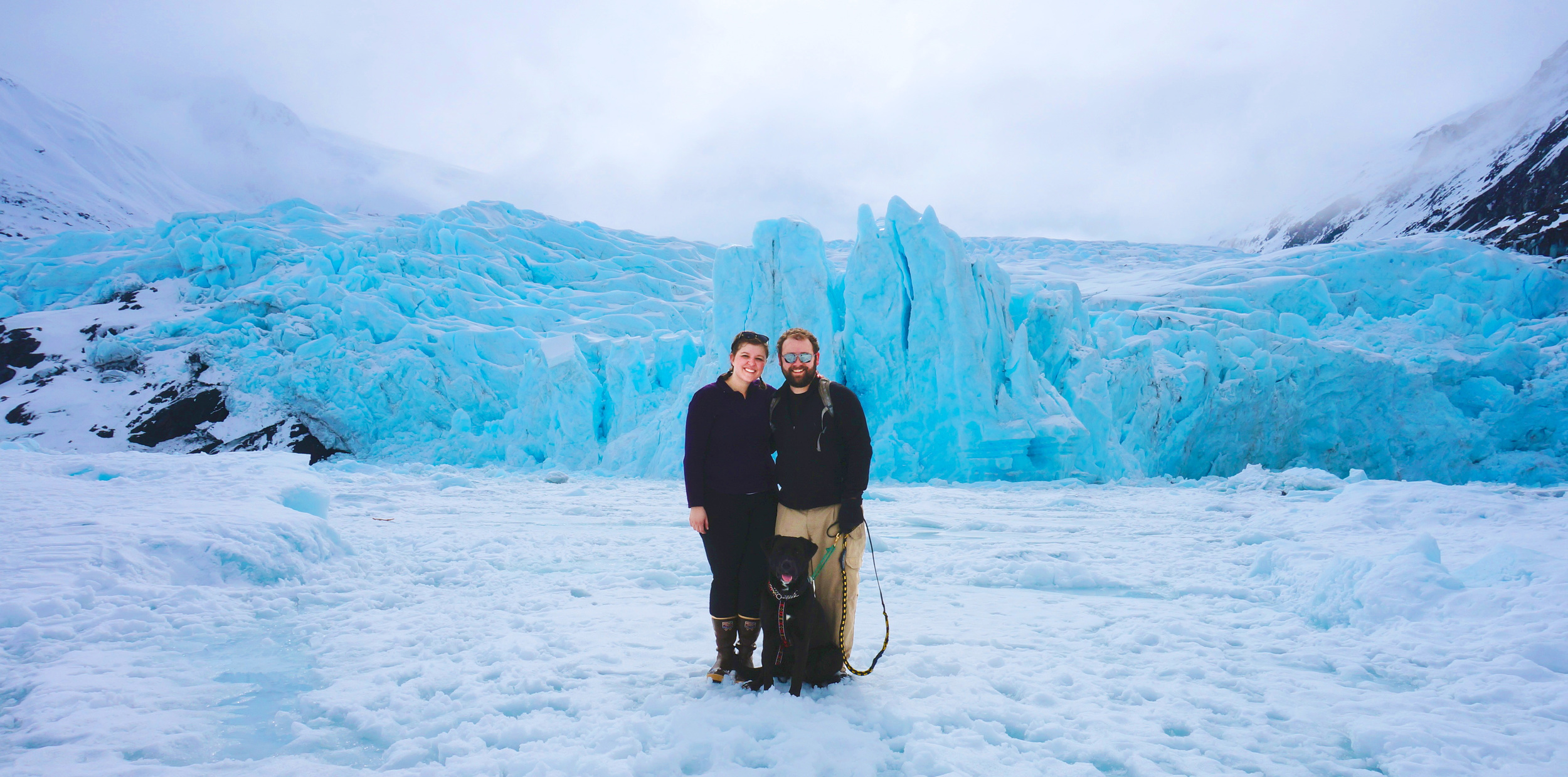 This will always be a favorite photo of Tony & me. We hiked to Portage Glacier and were rewarded with this epic shot from Mother Nature.