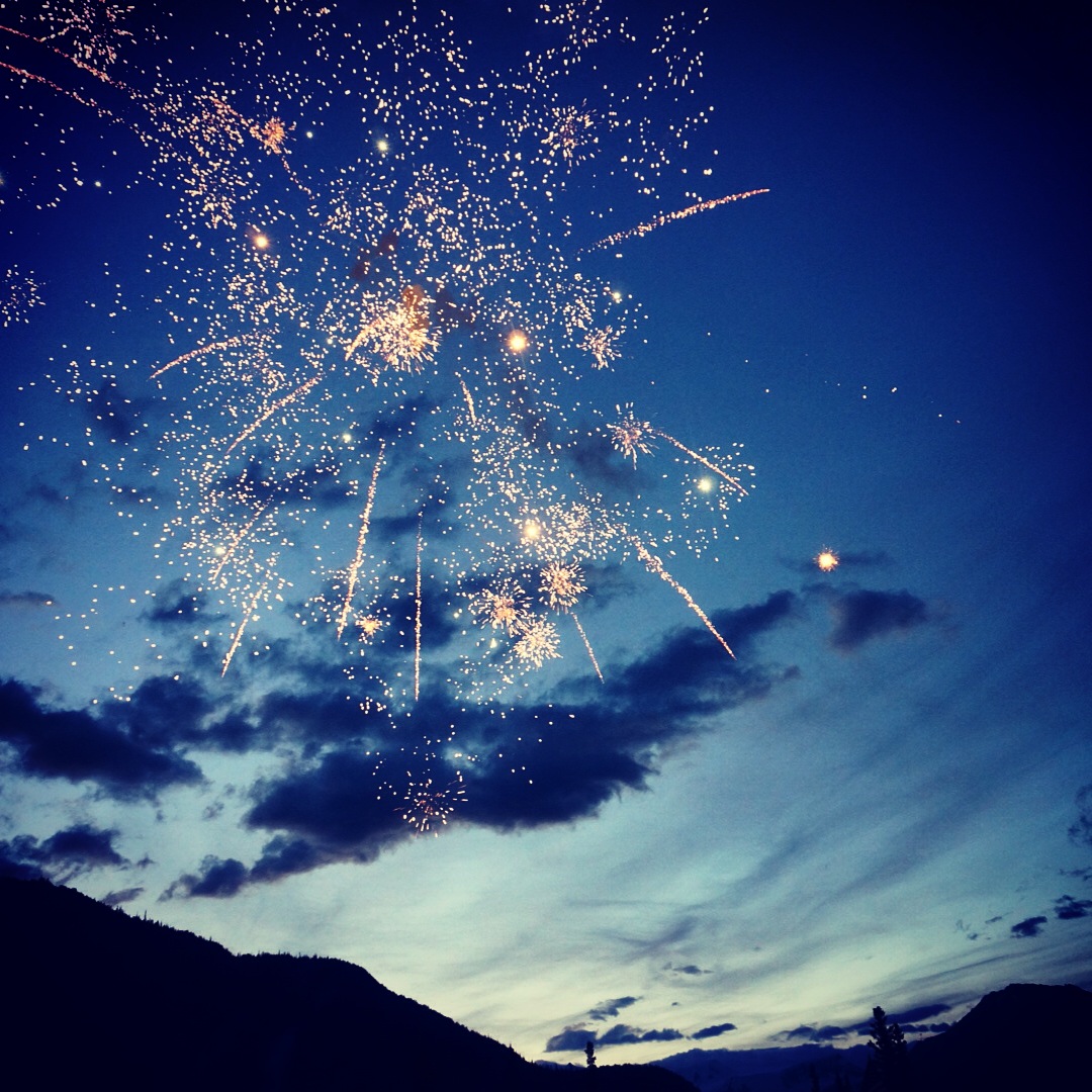 Fireworks over McCarthy on the 4th of July.