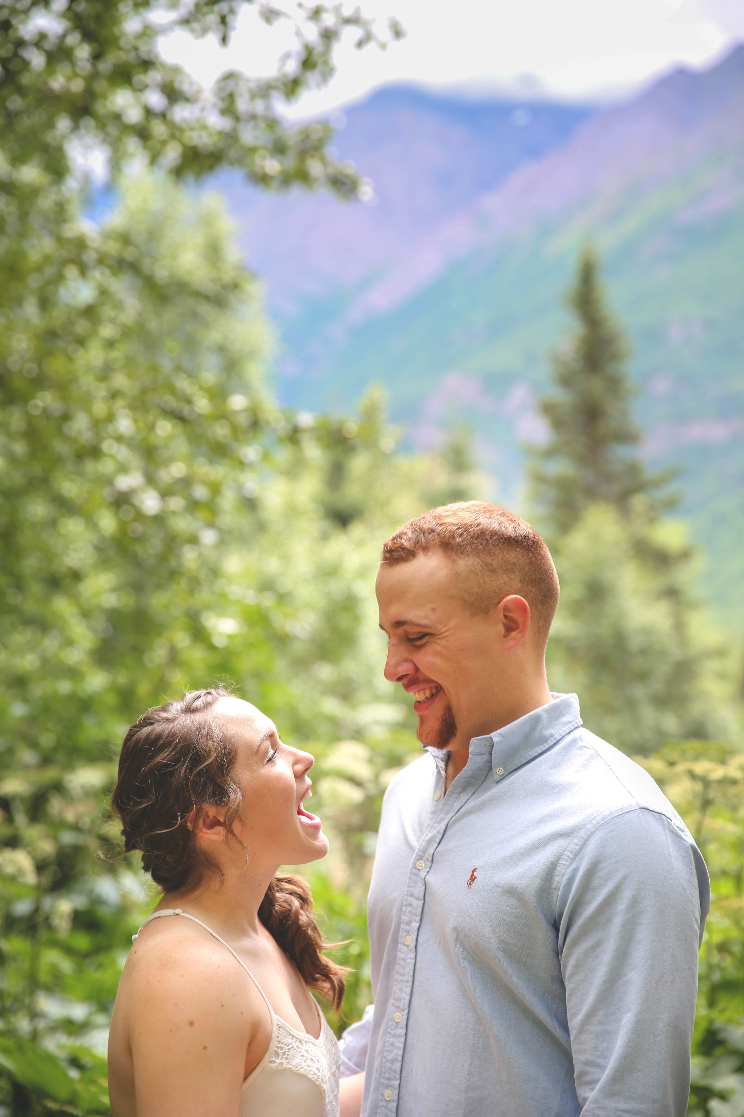 This is one of my favorite photos of the day. This was Hannah's reaction when I asked her to kiss Wade. Everything else melted away and it was just husband and wife and that great spark.