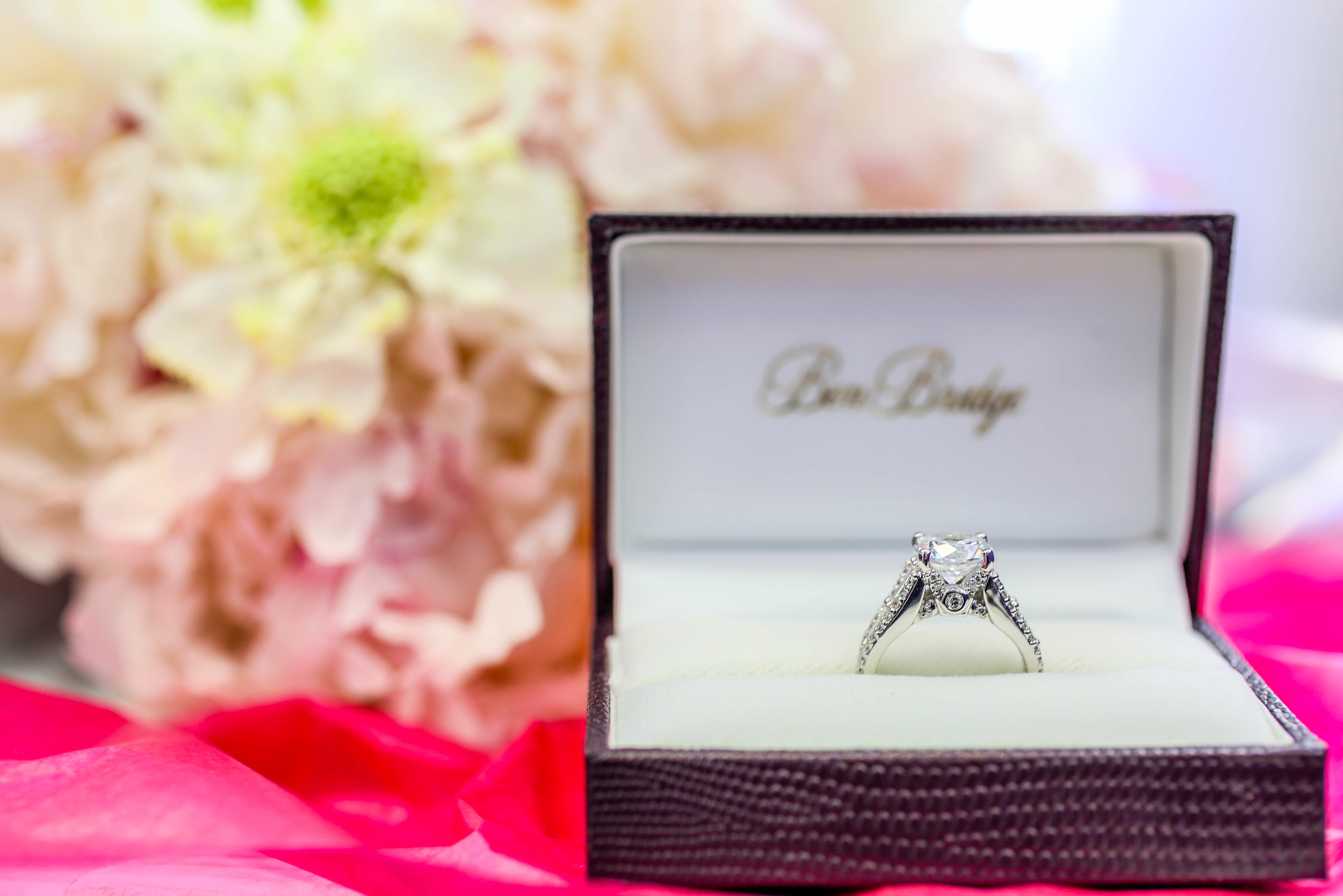 Ben Bridge loaned Orainda a stunning ring for the shoot and Mylords Floral put together an amazing bouquet of peonies.