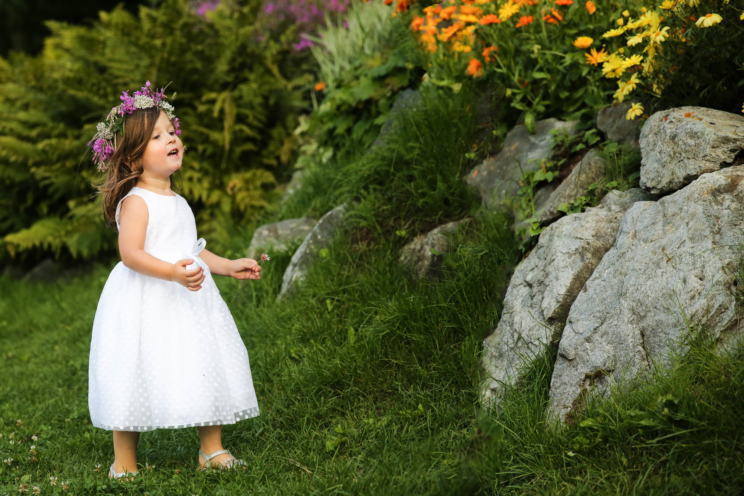 It became my biggest challenge to get Freja to smile. She was happiest running (and tripping) amongst the flowers.