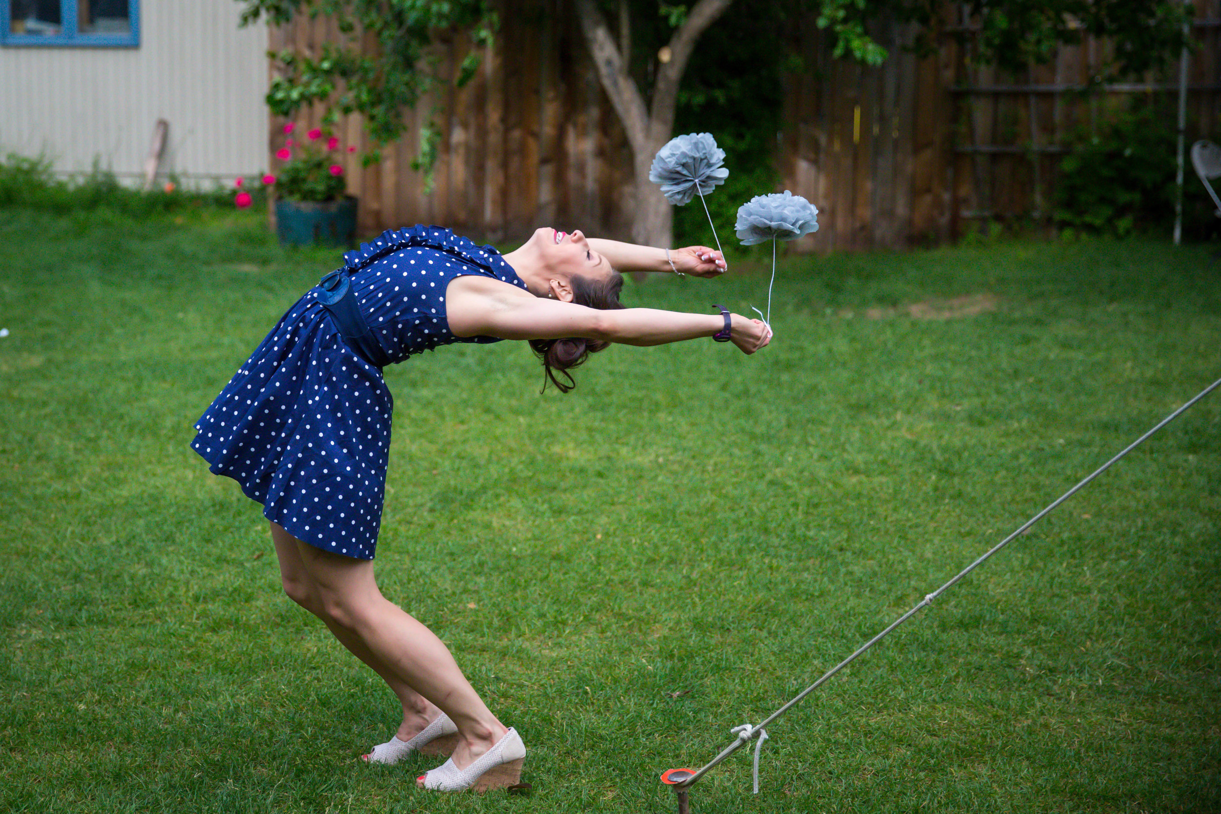 Gotta love dancing bridesmaids who multi-task while taking down decorations.