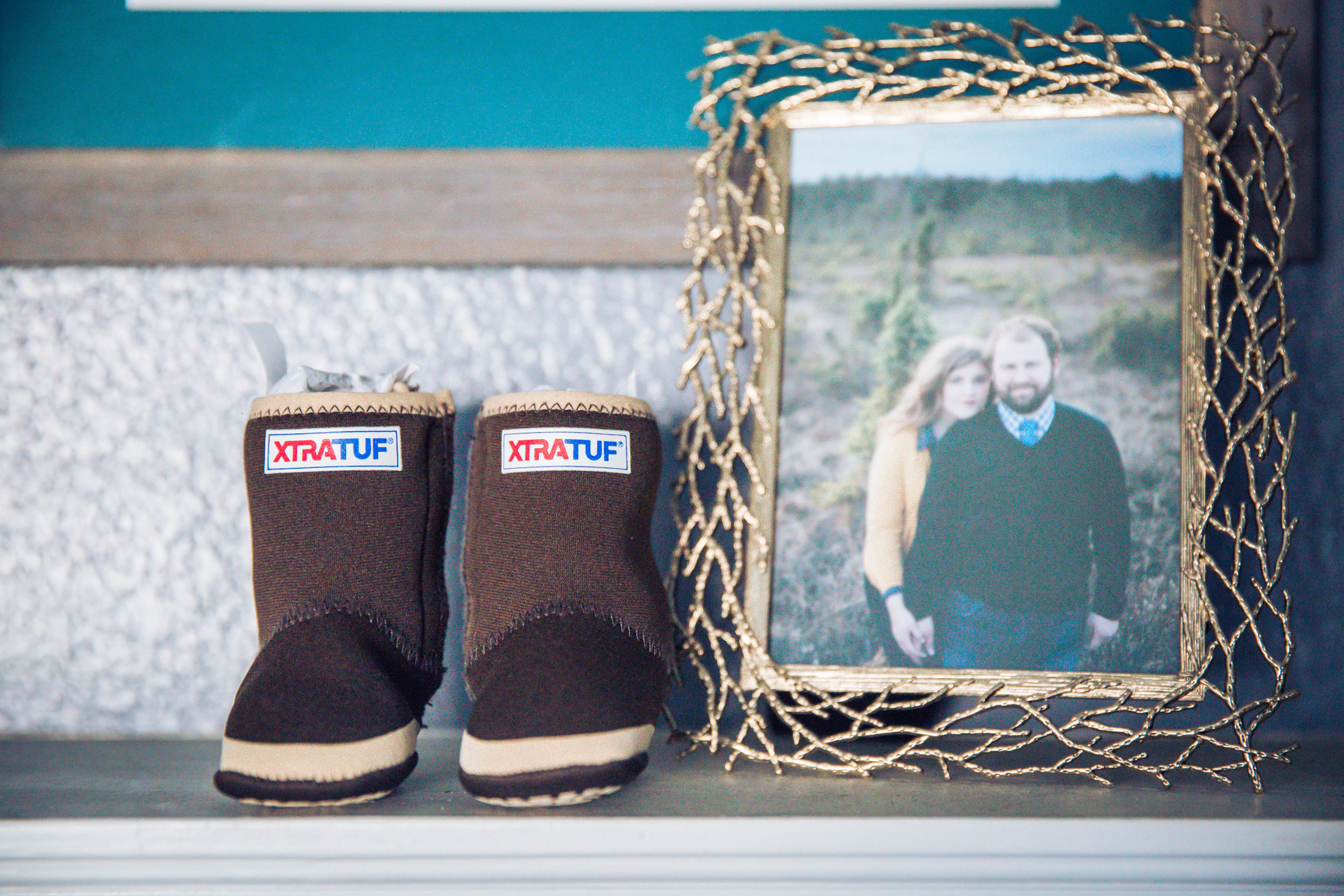 And of course what does every Alaskan baby need? XTRATUFS!!! My friend, Carly, got our Baby Boy his first pair of Xtratufs and Carhartts. He's going to be one styling little dude!