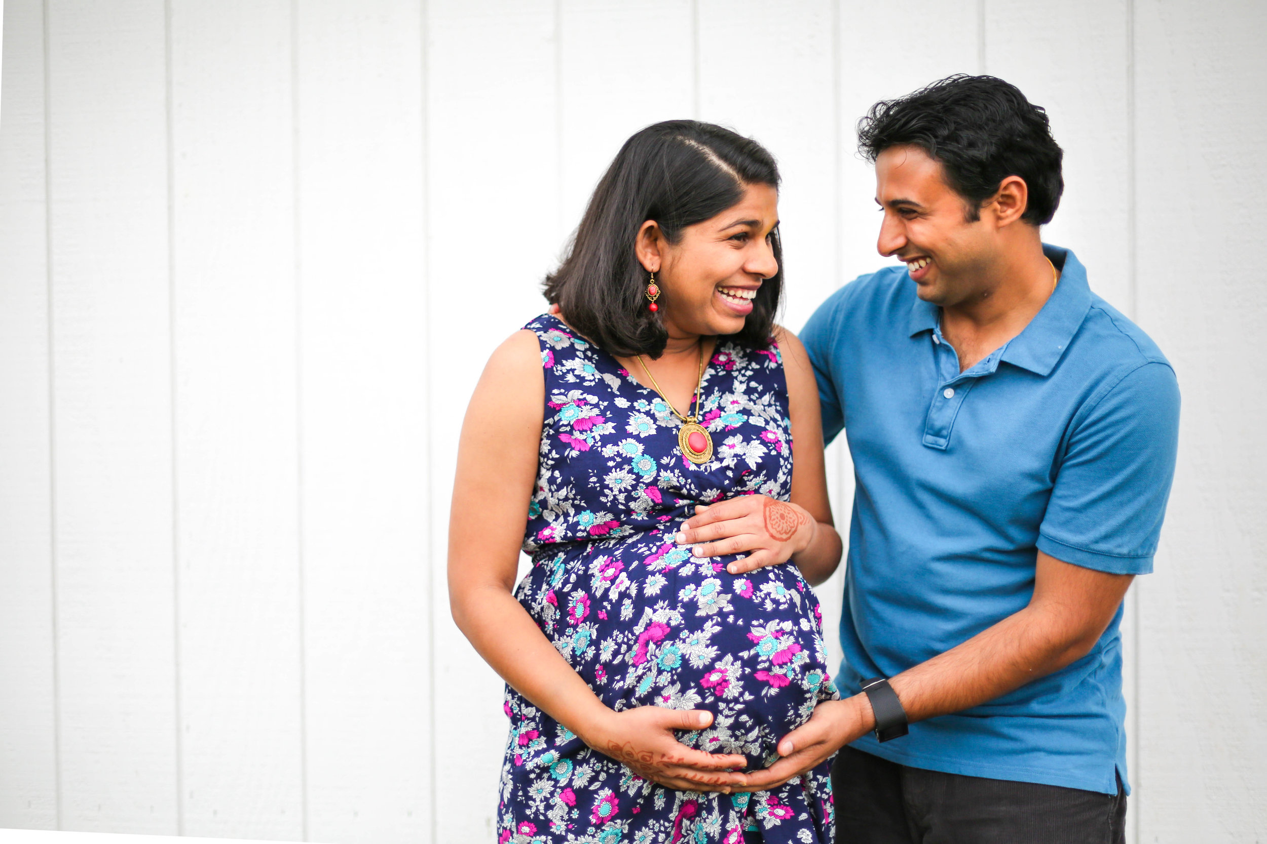 I also love getting to talk to the parents-to-be during our session. Poorva and Rishi had scheduled me for newborn photos to, and this was the look that I got when I said, "You guys! The next time I see you, you will be parents!"