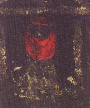 ink and color on Japanese paper, 11 cm. x 7 1/2 cm.