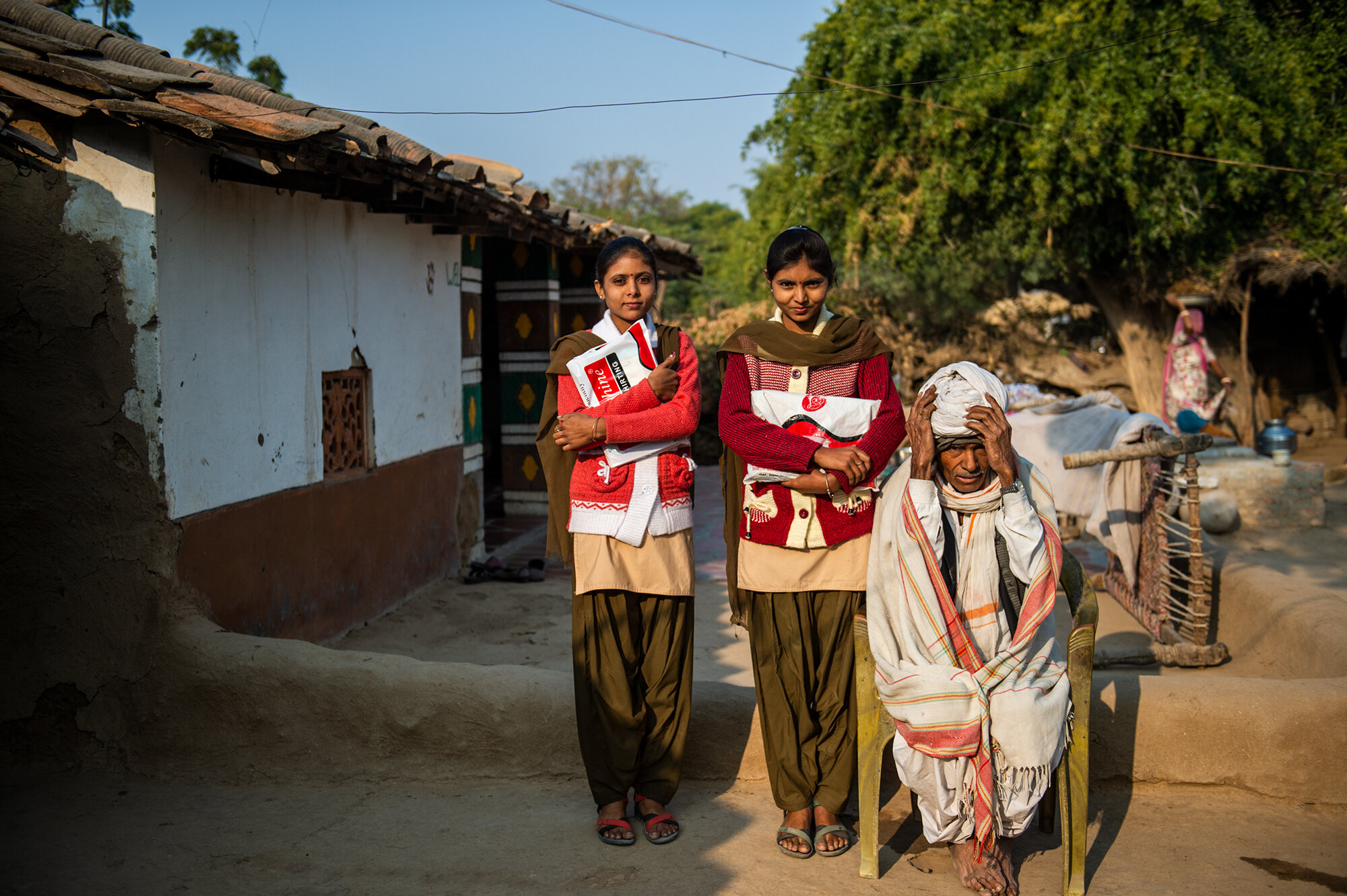  Rabari girls are encouraged to go to school, to take care of themselves in these changing times, by family elders who never had such opportunities because of their nomadic lives.  