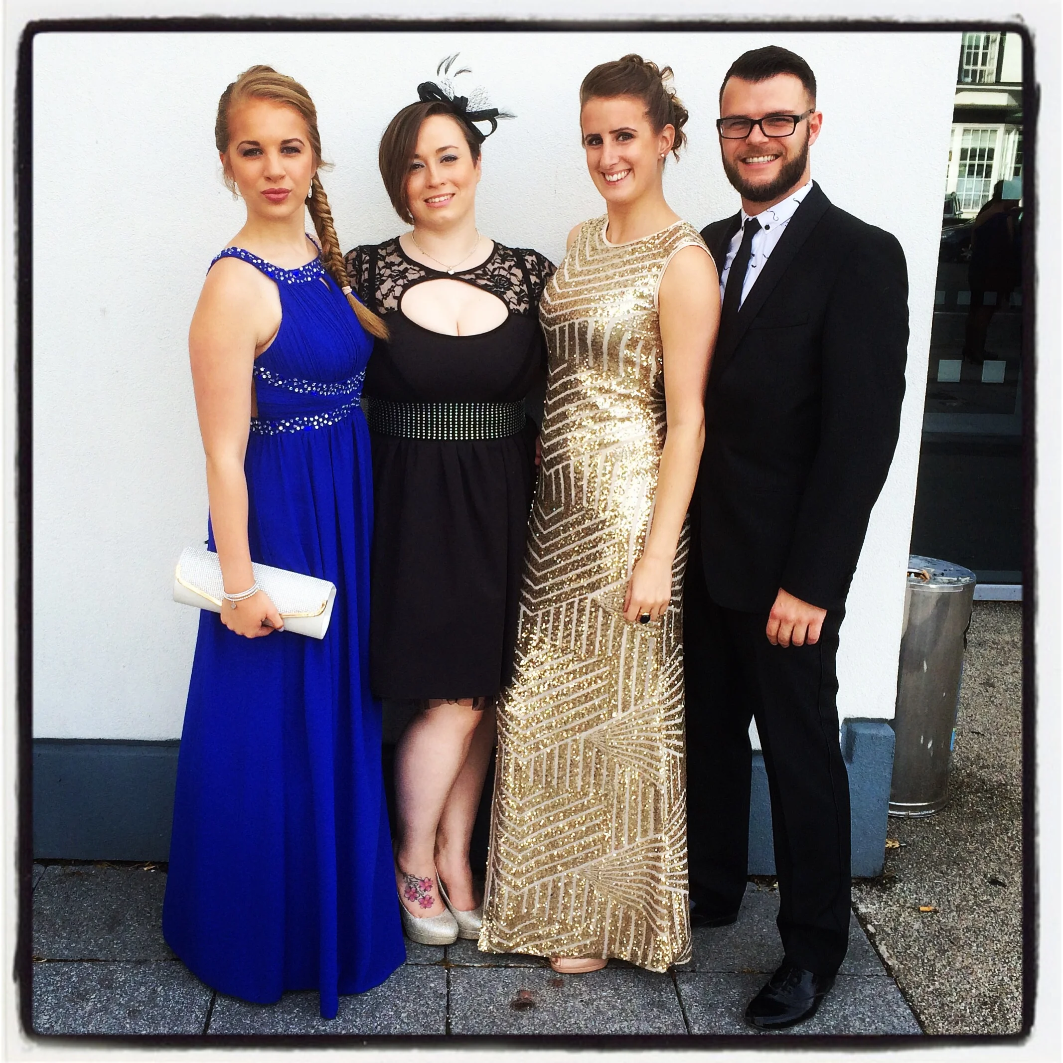 All dressed up for the IDTA Dinner Dance Southport 2015 Left to right; Alex, Karlyne, Louise and James