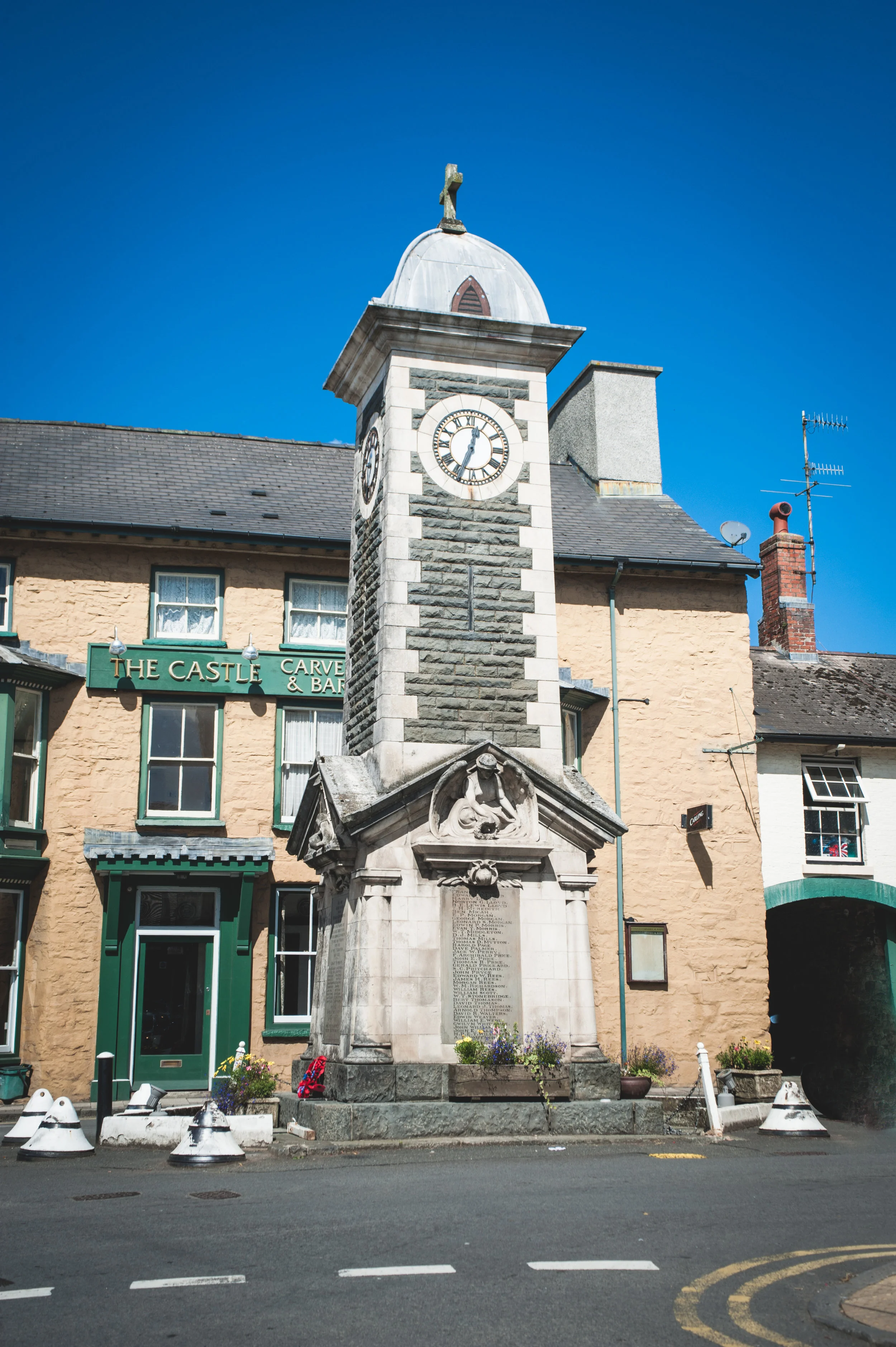 Rhayader town central clock tower